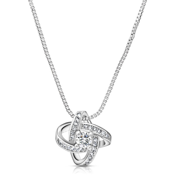 Swarovski Soulmate ketting voor dames met hartvormige knoop en kristallen