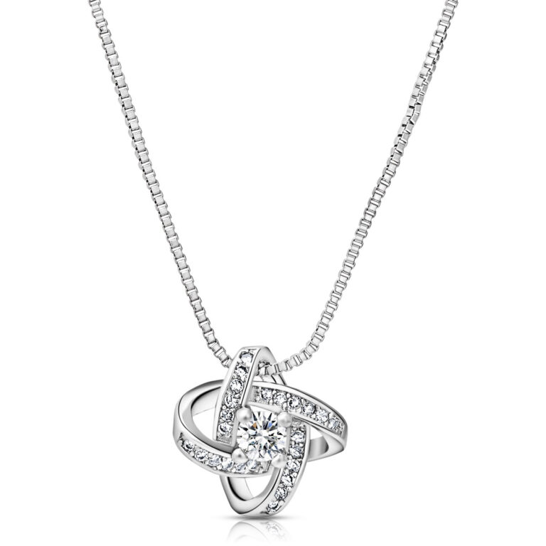 Swarovski Soulmate ketting voor dames met hartvormige knoop en kristallen