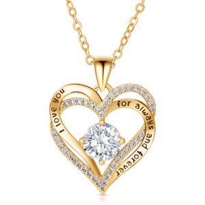 Swarovski Goldplated I Love You Hartjes Ketting
