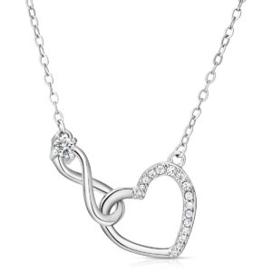Swarovski Infinity Hart Ketting met zirkonia kristal