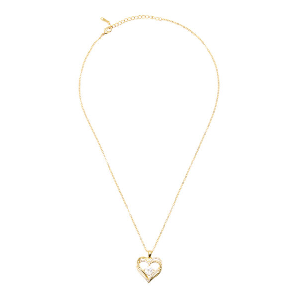 Swarovski Goldplated I Love You Hartjes Ketting