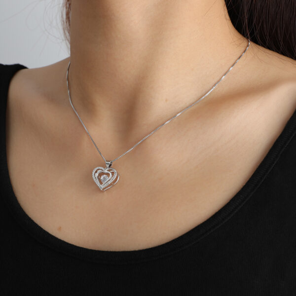 Swarovski Silverplated Hart Ketting - Afbeelding 5