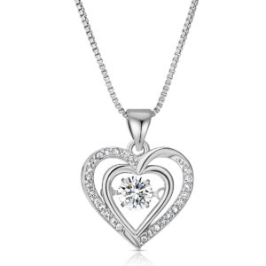 Silverplated Hart Ketting