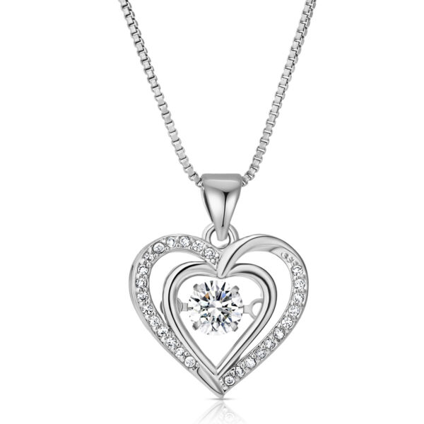 Swarovski Silverplated Hart Ketting